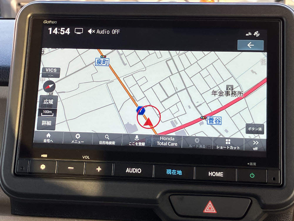 ホンダ　Ｎ ＢＯＸ 8インチナビ（VXM-245ZFEi)11枚目