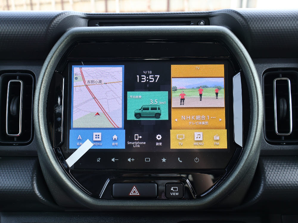 スズキ　ハスラー　タフワイルド　ナビ付9枚目