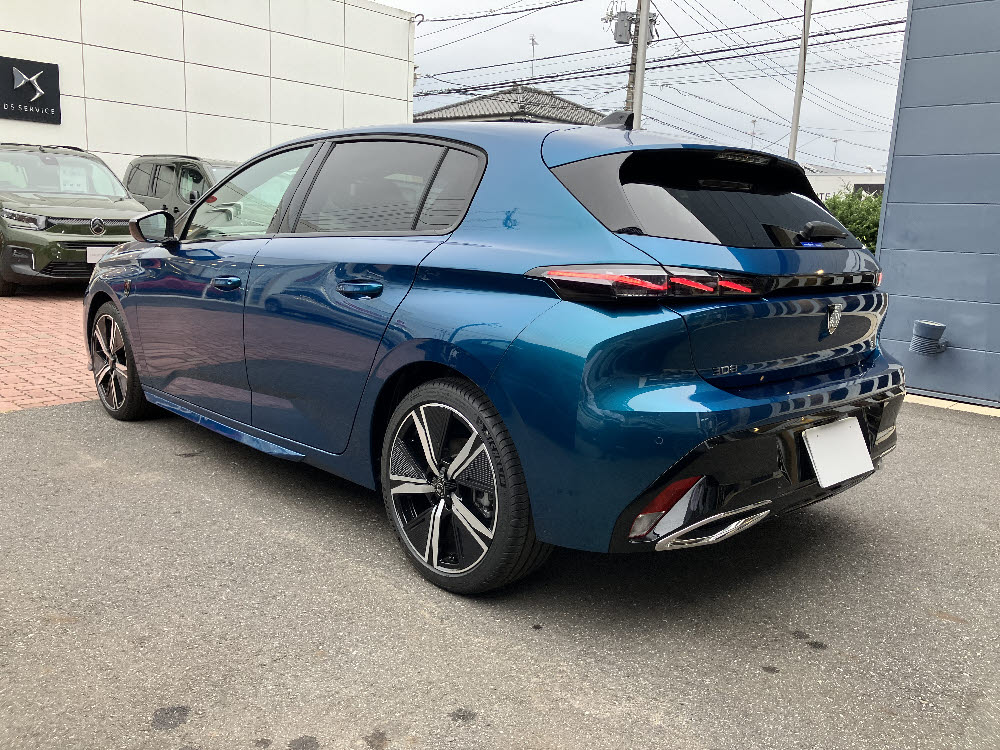 308 GT MHEV オブセッションブルー6枚目
